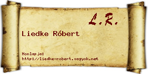 Liedke Róbert névjegykártya