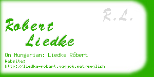 robert liedke business card